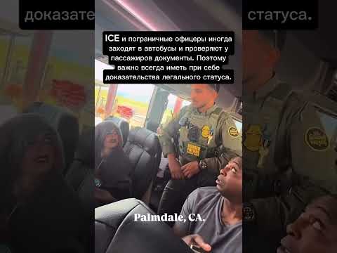 Видео: ICE и пограничные офицеры иногда заходят в автобусы и проверяют у пассажиров документы.