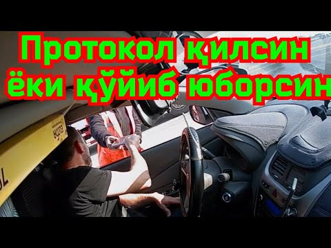 Видео: Уз.ГАИ: Протокол қилсин ёки қўйиб юборсин.