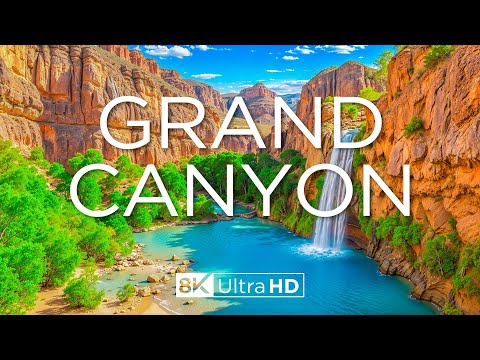 Видео: Гранд-Каньон 8K – Великая бездна Аризоны: скалы на рассвете, цвета пустыни и эпические виды