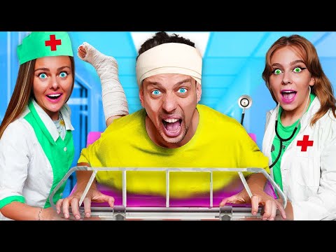 Видео: Стали ВРАЧАМИ на 24 Часа ! Мы Лечим злую Няню