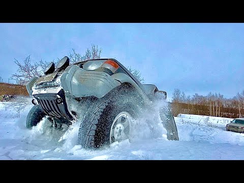 Видео: Куда полетел? Псих на Pajero Mitsubishi. Оффроуд горка "Верблюд" - Технолог offroad