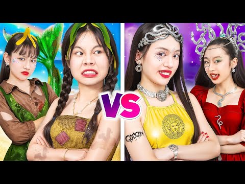 Видео: Бедная Пара Русалок Vs Богатая Пара Горгон! Кто Победит в Конкурсе на Лучший Костюм?