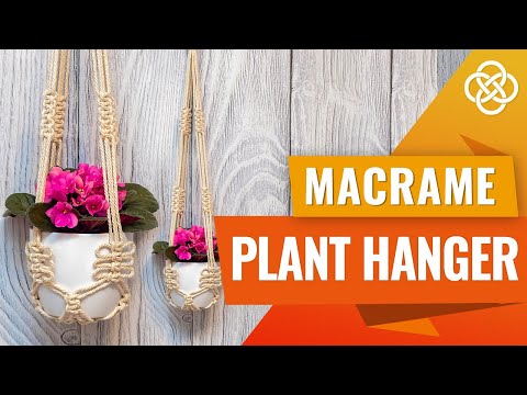 Видео: Макраме кашпо без кисточки | DIY  | Урок макраме