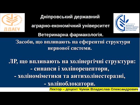 Видео: 9 лек ветфарм Холінергічні