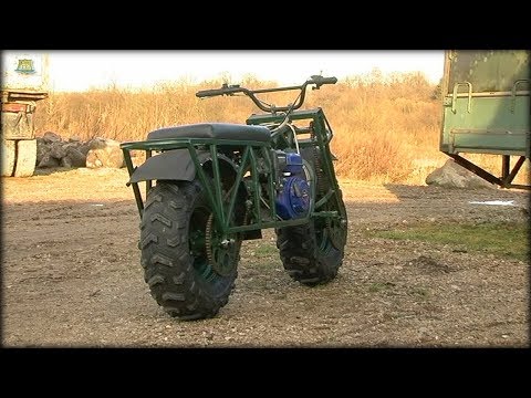 Видео: Мопец 2х2,  полноприводный мотоцикл.