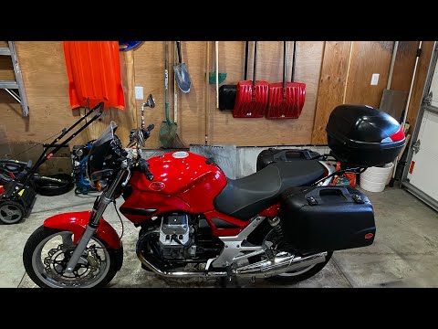 Видео: Регистрируем и видео с дороги. Moto Guzzi Breva 750.