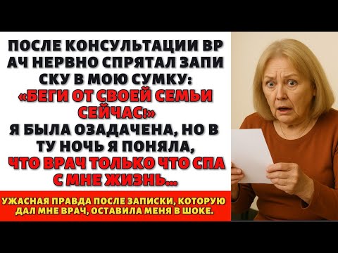 Видео: ВРАЧ ПЕРЕДАЛ МНЕ ЗАПИСКУ: «НЕ ВОЗВРАЩАЙСЯ ДОМОЙ, БЕГИ!» В ТУ НОЧЬ Я УЗНАЛА, ПОЧЕМУ…