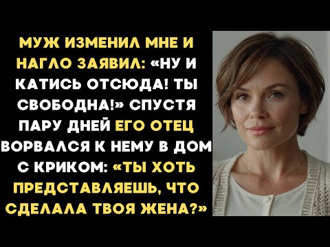 Видео: Муж изменил мне и заявил: Ну вали отсюда! Спустя пару дней его отец ворвался к нему в дом с криком..