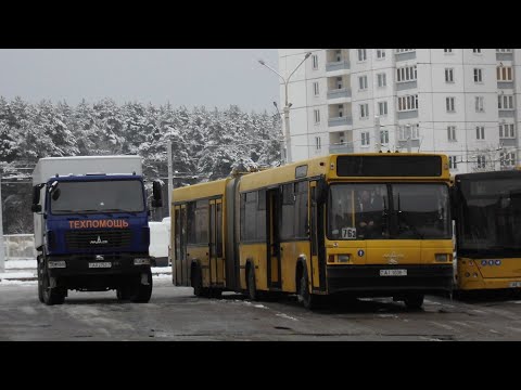 Видео: Автобус Минска МАЗ 105 065 госномер АI 1038-7 марш 76э