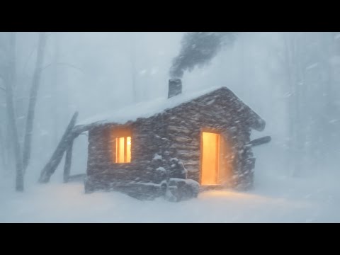 Видео: Мужчина пережил снежную бурю в лесной хижине без доступа к электросети | Ночь в дикой местности, ...