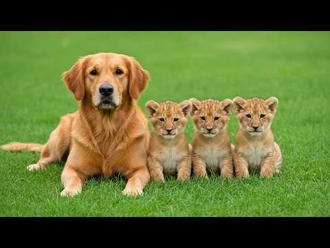 Видео: Собака стала матерью троим львятам, но когда они выросли, случилось немыслимое!