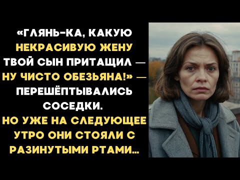 Видео: Какую некрасивую жену твой сын притащил, чисто обезьяна! — перешёптывались соседки. Но на утро они…