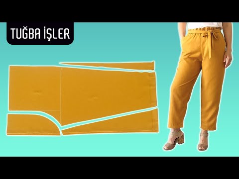Видео: Брюки-морковки с боковыми карманами (Очень легкий крой) | Tuğba İşler