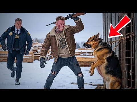 Видео: Полицейский нашёл беременную овчарку под пытками в метель — дальше случилось чудо