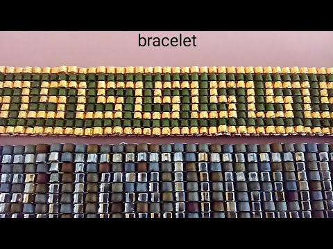 Видео: Bracelet. Браслет. Бисерное ткачество без станка. Мастер-класс