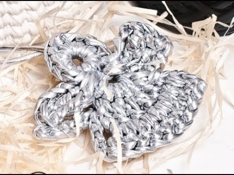 Видео: Ангел крючком из трикотажной пряжи