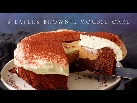 Видео: Трехслойный торт Брауни Мусс┃Один торт три вкуса