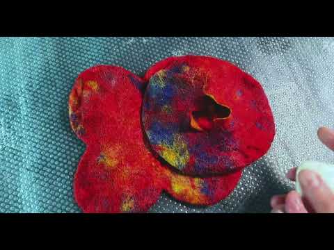 Видео: Брошь "Костерок" из новозеланского кардочеса