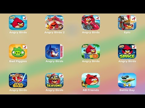 Видео: Злые Птички,Angry Birds,Go,Epic,Bad Piggies,Transformers,Space,Battle Bay,Star Wars