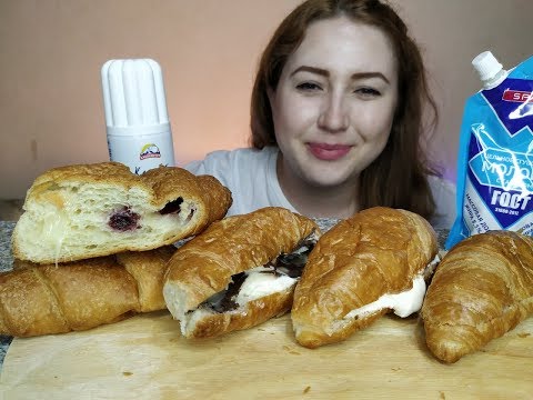 Видео: КРУАССАНЫ | ASMR Mukbang Croissants  |eating show | 먹방