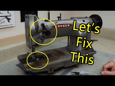 Видео: Ремонт промышленной швейной машины Consew