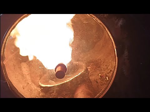 Видео: Горелка на отработке в дровяной печке.24 января 2022г