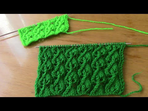 Видео: Ажурный узор спицами Маленькие листья🧶Knitting patterns