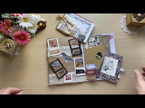 Видео: Скрапбукинг Осенний блокнот оформление Урок №4
