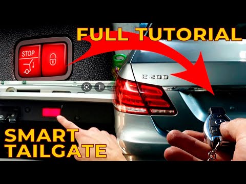 Видео: Mercedes Дооснащение. Установка Умный Электропривод Багажника с Кнопкой и Доводчиком Mercedes W212