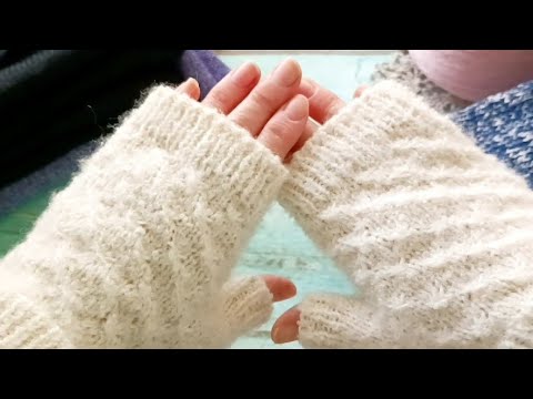 Видео: Две шапки за вечер / пуловер на машине / митенки и другое