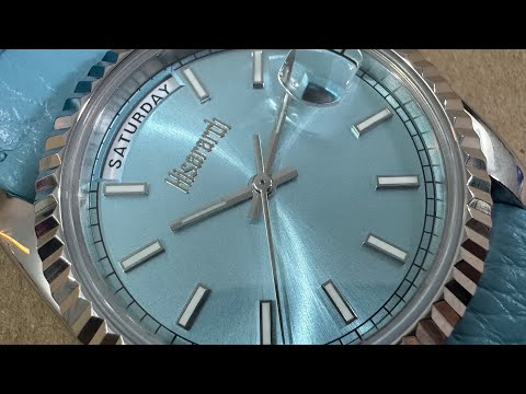 Видео: Miyota 8285 Turquoise Blue Day — сборка часов с датой | Взгляните поближе на этот потрясающий обычай