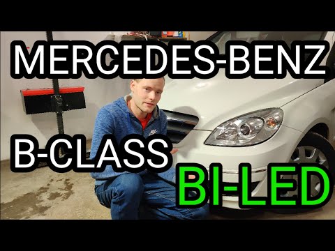 Видео: 👉Mercedes-Benz B-Class установка BI-LED линз Infolight Deluxe