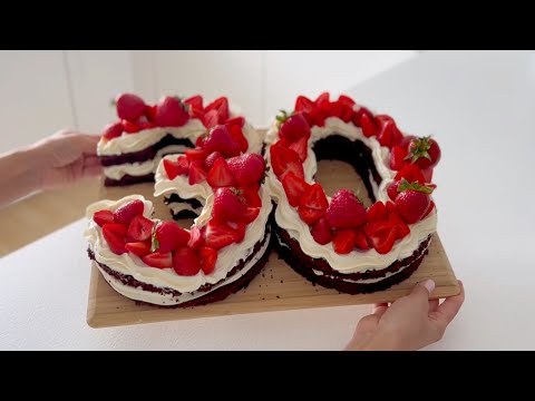 Видео: ТОРТ ЦИФРА 30! Шоколадный торт с клубникой!