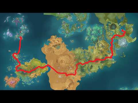 Видео: Большое путешествие по Тейвату, от Нод-Края до Мондштата. Genshin Impact