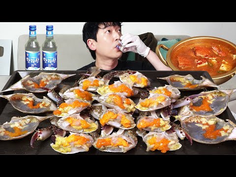 Видео: Сырой краб! Свежий и вкусный🦀 MUKBANG REALSOUND ASMR EATINGSHOW