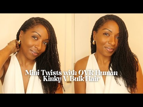 Видео: мини-крутые волосы с QVR human kinky g bulk hair