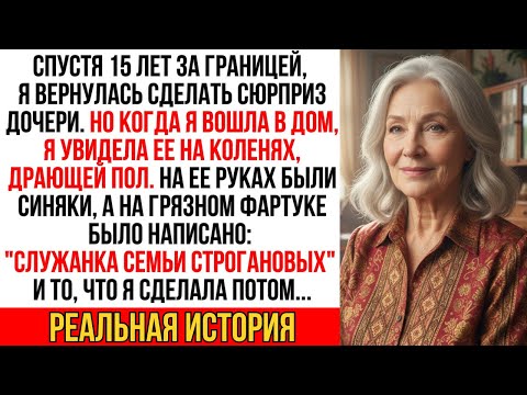 Видео: Я вернулась через 15 лет и увидела: зять сделал мою дочь "служанкой" в ее же доме. Но что я сделала…