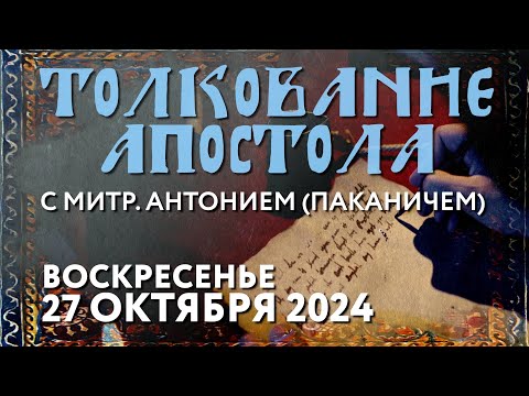 Видео: Воскресенье, 27 октября 2024 года. Толкование Апостола с митр. Антонием (Паканичем).