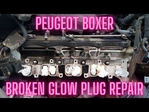 Видео: Удаление сломанной свечи накаливания Peugeot, Citroen, Ford
