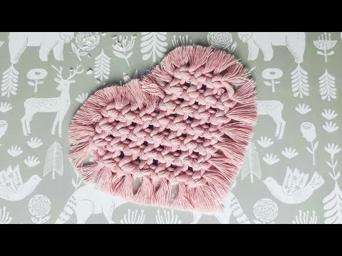 Видео: Макраме салфетка "Сердце" | Мастер-класс для начинающих