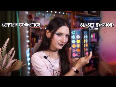 Видео: Большой обзор палетки SUNSET SYMPHONY от KRYPTEIN COSMETICS | Много макияжей внутри
