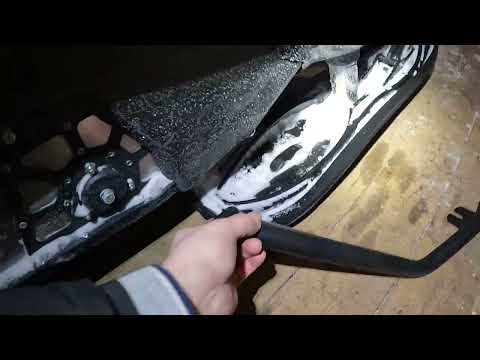 Видео: Гаражная съёмка, установка бампера RIVAL на 2х лыжный Stels Ермак