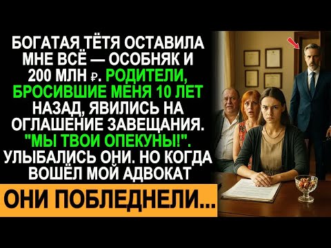 Видео: Богатая тётя оставила мне всё. Родители, бросившие меня 10 лет назад, внезапно объявились