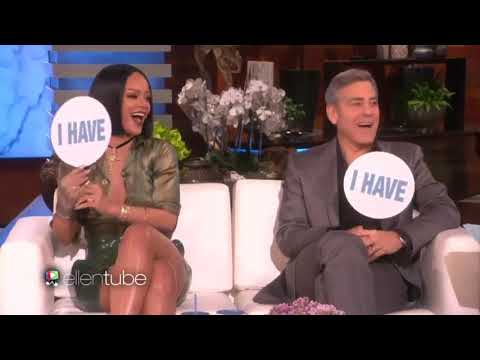 Видео: Джордж Клуни и Риана играют во взрослую версию "Я никогда не..."