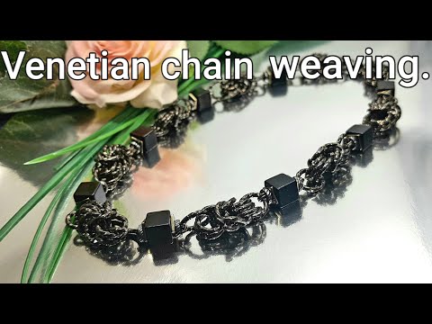 Видео: Necklace. Плетение из колец. Мастер Класс.