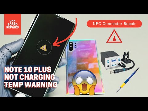 Видео: Samsung Note 10 Plus — Предупреждение о перегреве — Не заряжается — Ремонт микропайки разъёма NFC...