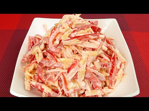 Видео: Популярный салат "Красное море". Супер салат за 5 минут | "Red Sea" salad. Super salad in 5 minutes