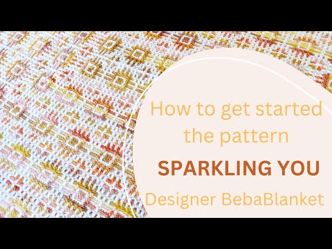 Видео: Как начать вязать прямоугольную мозаичную схему крючком Sparkling You? Дизайнер @BebaBlanket