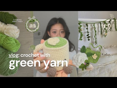 Видео: Вязание крючком с зелёным (+схемы) ✧˖ | видеоблог о вязании крючком, проекты по поиску сокровищ, ...
