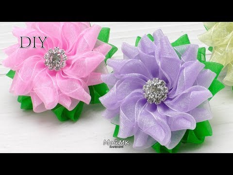 Видео: ЦВЕТЫ ИЗ ОРГАНЗЫ 🌸 ORGANZA FLOWER TUTORIAL 🌸 FLORES DE ORGANZA 🌸 DIY